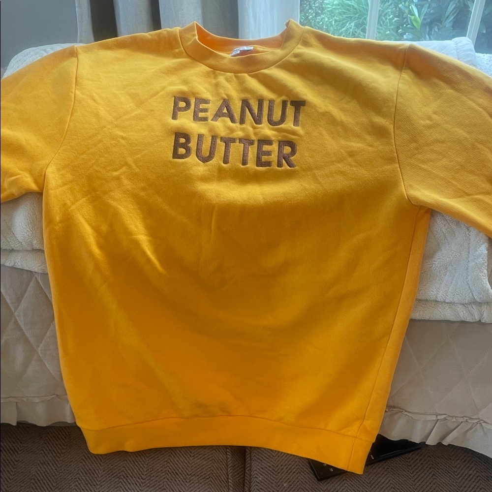 Rad Yellow 'Peanut Butter' Sweatshirt size small